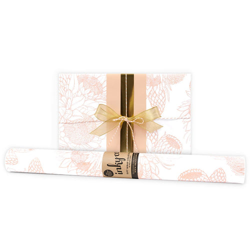 Inky Co Wrapping Paper 5m - Flower Tribe Nude