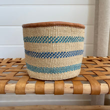 Kenyan Sisal & Leather Basket - Small