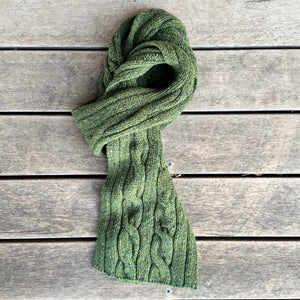 Fisherman Out Of Ireland - Cable & Rib Scarf Seaweed