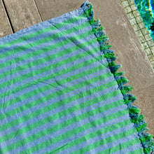 Fiesta Turkish Towel - Sky/Green