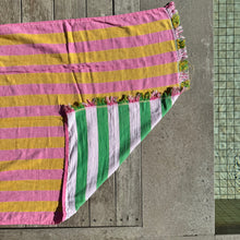 Popstar Turkish Towel - Green/Pink