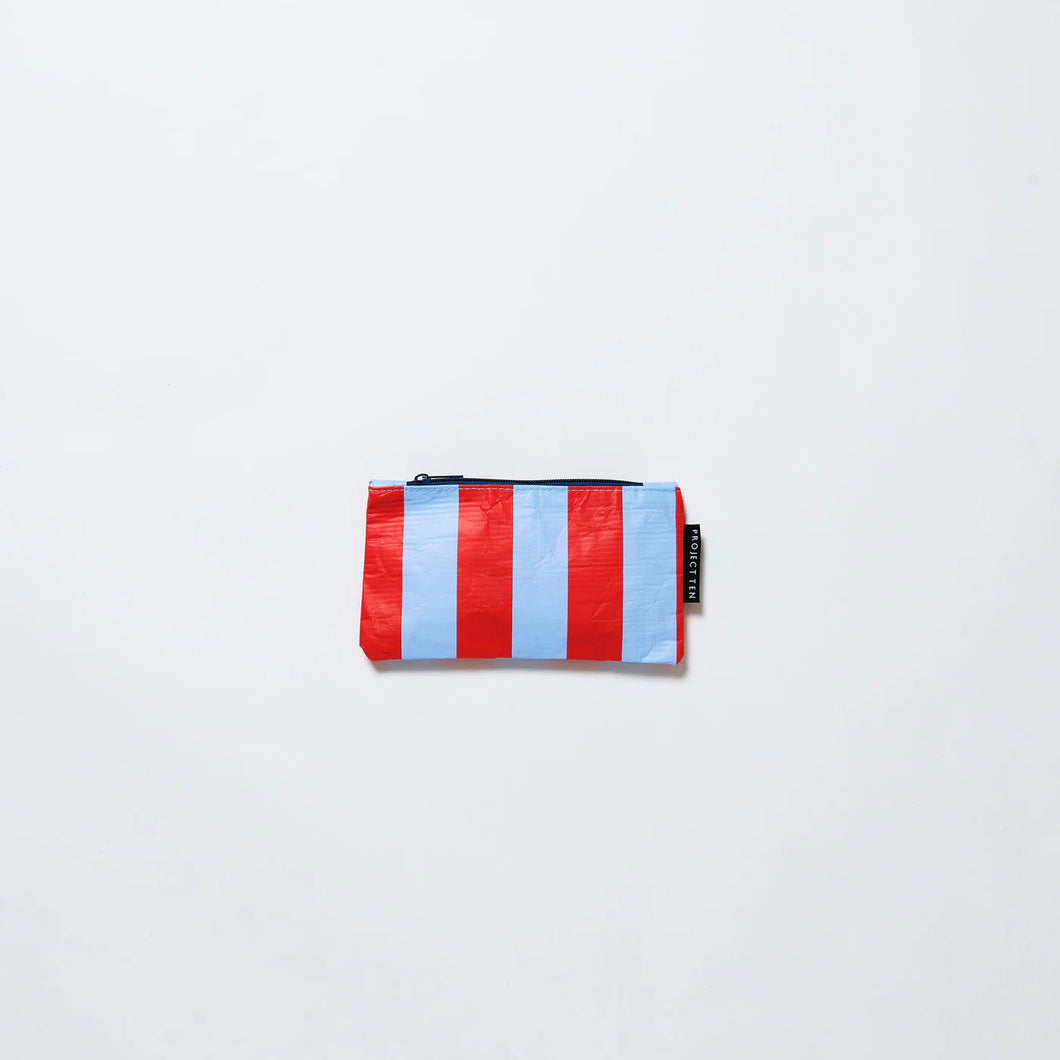 Project Ten Tiny Zip Pouch - Red Stripe