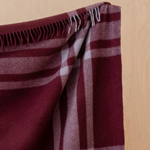 TB Co. Recycled Wool Throw - Burgundy Modern
