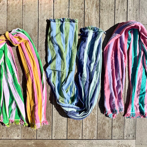 Popstar Turkish Towel - Navy/Green