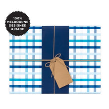 Inky Co Wrapping Paper 5m - Blue Plaid