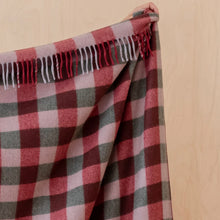 TB Co. Recycled Wool Throw - Wine Gingham