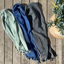 Stonewash Turkish Towel - Black