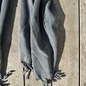 Stonewash Turkish Towel - Black