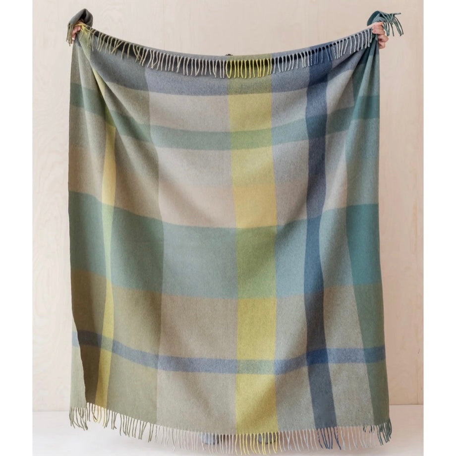 Tartan Blanket Co. Recycled Wool Throw - Green Patch