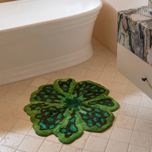 Bonnie & Neil - Bath Mat Flower Green