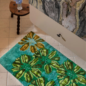 Bonnie & Neil - Long Bathmat Candy Teal