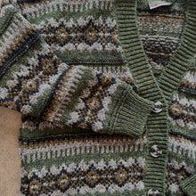 Fisherman Out Of Ireland Fairisle Cardigan Seaweed
