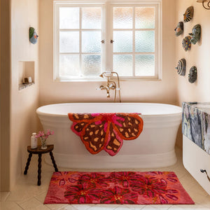 Bonnie & Neil - Bath Mat Flower Pink