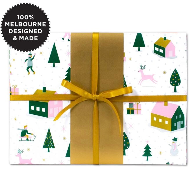 Inky Co Wrapping Paper 5m - Snow Fields