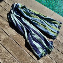 Popstar Turkish Towel - Navy/Green