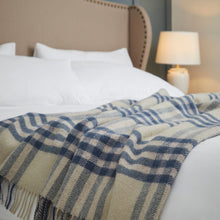 Tweedmill Wool King Size Blanket - Blue Hex