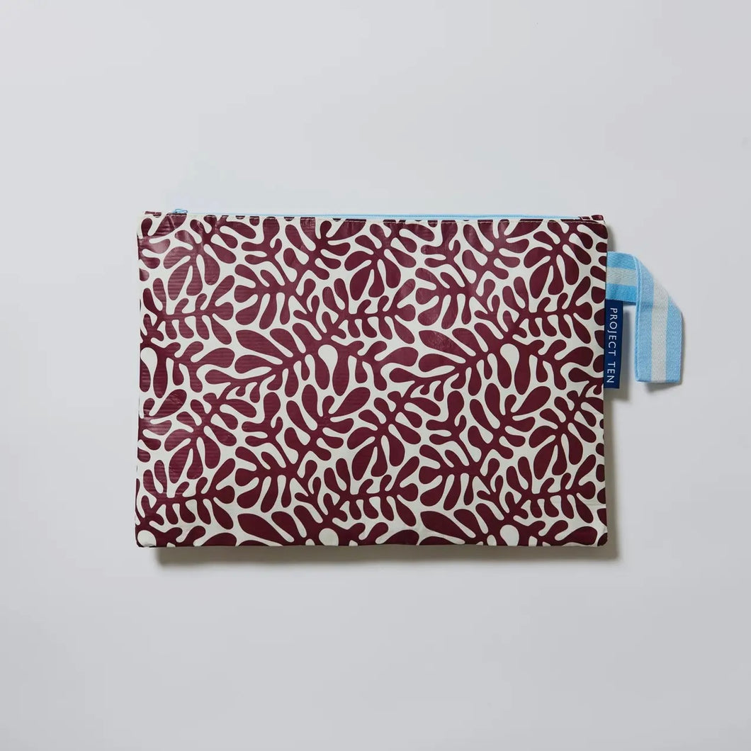 Project Ten Large Zip Pouch - Coral