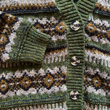 Fisherman Out Of Ireland Fairisle Cardigan Seaweed