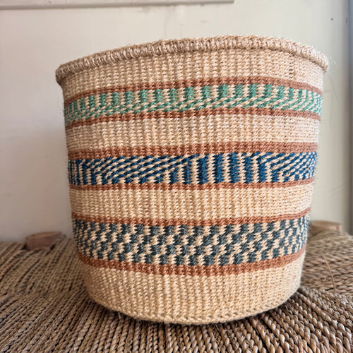 Kenyan Sisal Basket - Medium #48