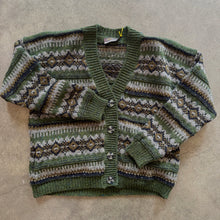 Fisherman Out Of Ireland Fairisle Cardigan Seaweed