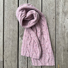 Fisherman Out Of Ireland - Cable & Rib Scarf Rose