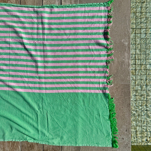 Fiesta Turkish Towel - Green/Candy