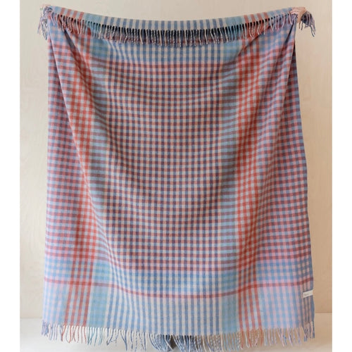 Tartan Blanket Co. Recycled Wool Throw - Blue Block