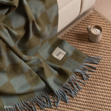 TB Co. Recycled Wool Throw - Green Check