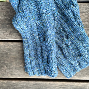 Fisherman Out Of Ireland - Cable & Rib Scarf Denim