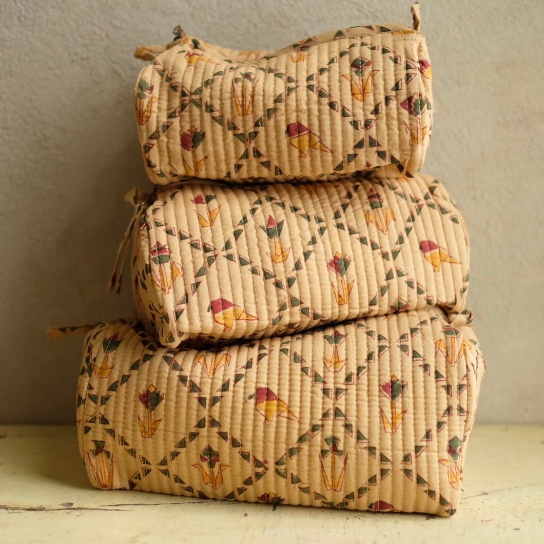 Padded Bath Bag - Birds