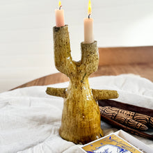 Tamegroute - Small Cactus Candlestick Yellow