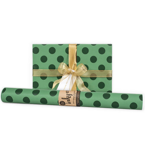 Inky Co Wrapping Paper 5m - Dot Green