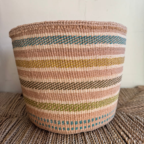 Kenyan Sisal Basket - Medium #47