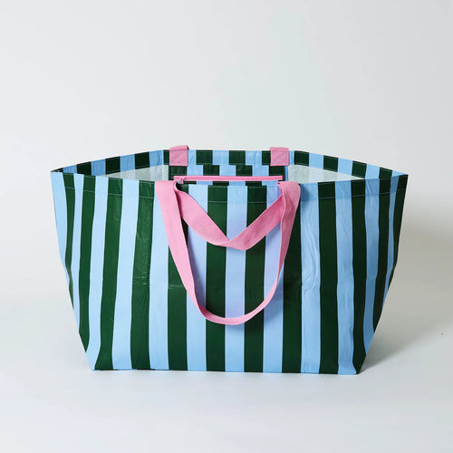 Project Ten Oversized Tote - Green Stripe