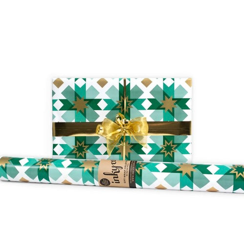 Inky Co Wrapping Paper 5m - Southern Star Green