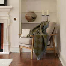 TB Co. Recycled Wool Throw - Green Check