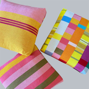 Spacecraft Cushion - Sunshine Stripe