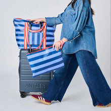 Project Ten Medium Zip Tote - Blue Stripe