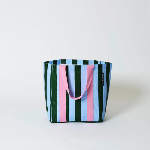 Project Ten Shopper - Green Stripe