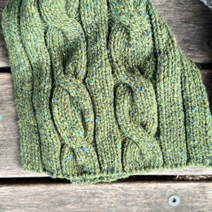 Fisherman Out Of Ireland - Cable & Rib Scarf Seaweed