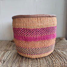 Kenyan Sisal & Leather Basket - Medium #11