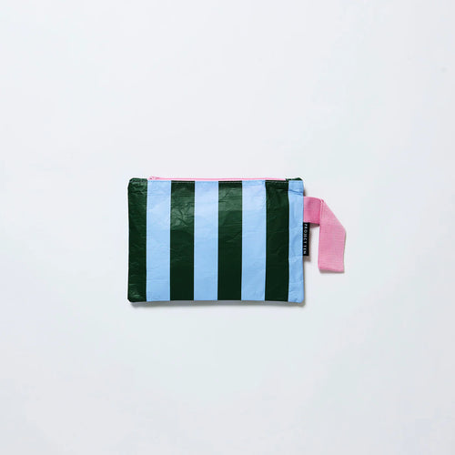 Project Ten Mini Zip Pouch - Green Stripe