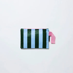 Project Ten Mini Zip Pouch - Green Stripe