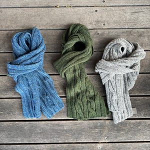 Fisherman Out Of Ireland - Cable & Rib Scarf Porridge