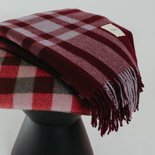 TB Co. Recycled Wool Throw - Wine Gingham