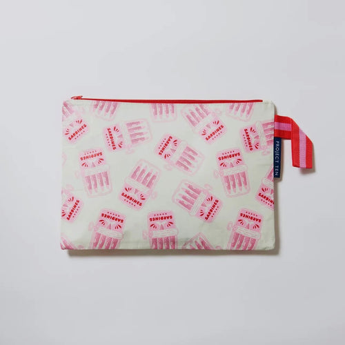Project Ten Large Zip Pouch - Sardines