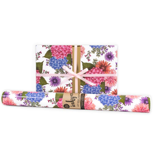 Inky Co Wrapping Paper 5m - Hydrangea Posey