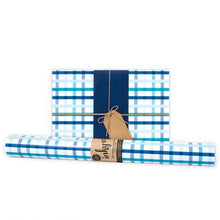 Inky Co Wrapping Paper 5m - Blue Plaid