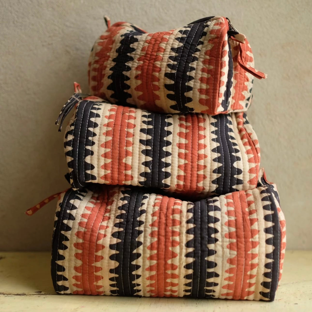 Padded Bath Bag - Waves
