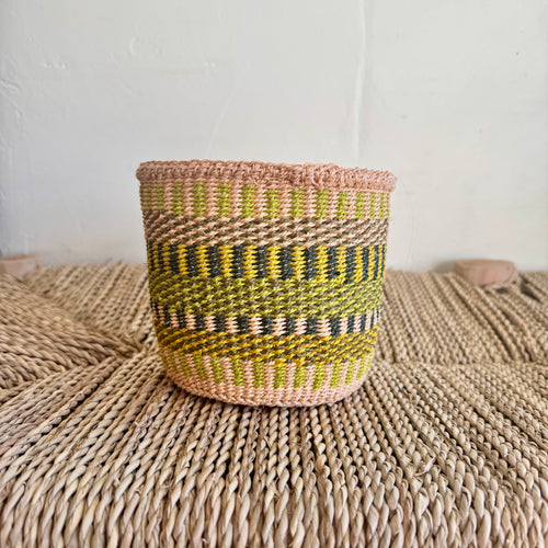 Kenyan Sisal Basket - X Small #43